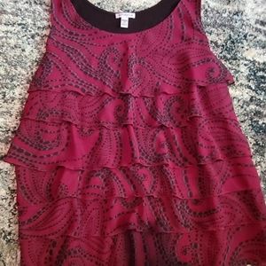 Croft&Barrow sleeveless top 1X Red